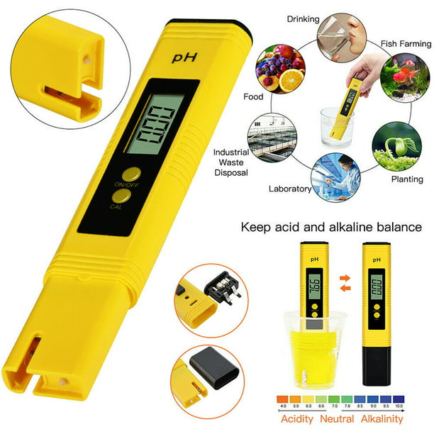 Pocket Digital Electric PH Meter LCD Water Tester TDS EC Meter Thermometer Bag